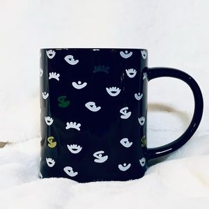 MUG OVERSIZED EYE STONEWARE CUP BLACK New Boho